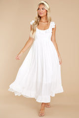 4 Your Dream Girl White Midi Dress at reddress.com