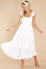 6 Your Dream Girl White Midi Dress at reddress.com