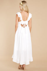 8 Your Dream Girl White Midi Dress at reddress.com