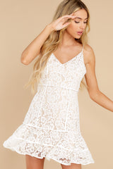 1 Your Way In White Lace Dress at reddress.com