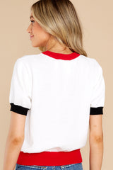 8 Dawgs White Sweater at reddress.com