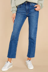 2 What You Admire Medium Wash Straight Jeans at reddress.com