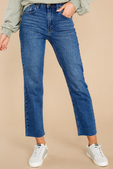 1 What You Admire Medium Wash Straight Jeans at reddress.com