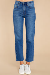 4 What You Admire Medium Wash Straight Jeans at reddress.com