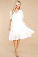 1 Time For A Toast White Eyelet Midi Dress at reddress.com