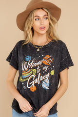 7 Welcome To My Galaxy Charcoal Tee at reddress.com
