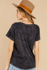 9 Welcome To My Galaxy Charcoal Tee at reddress.com