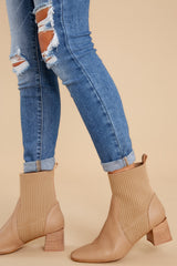 2 Seal The Deal Tan Ankle Booties at reddress.com