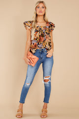 2 The Perfect Answer Black Multi Floral Top at reddress.com
