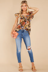 4 The Perfect Answer Black Multi Floral Top at reddress.com