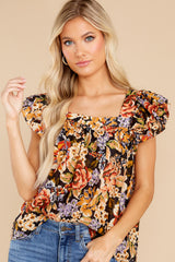 1 The Perfect Answer Black Multi Floral Top at reddress.com