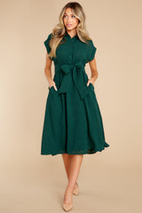 1 When You Arrive Emerald Midi Dress at reddress.com