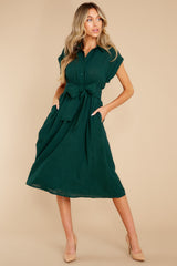 4 When You Arrive Emerald Midi Dress at reddress.com