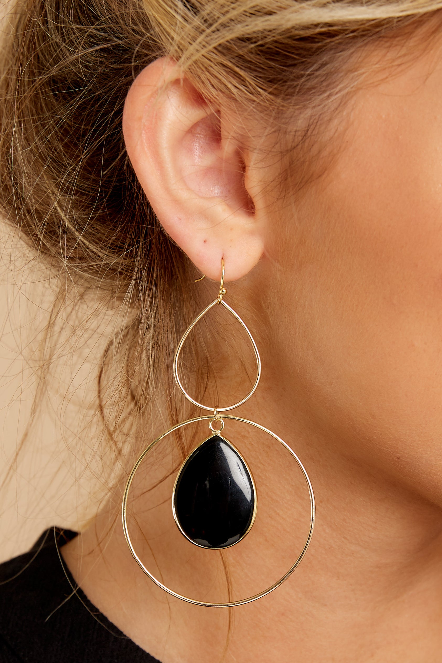 1 Trifecta Of Perfection Black Earrings at reddress.com