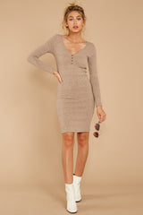 4 Just Getting Started Taupe Dress at reddress.com