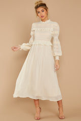 5 Simply Wishing For Ivory Midi Dress at reddress.com