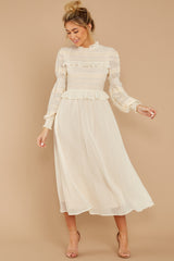 4 Simply Wishing For Ivory Midi Dress at reddress.com