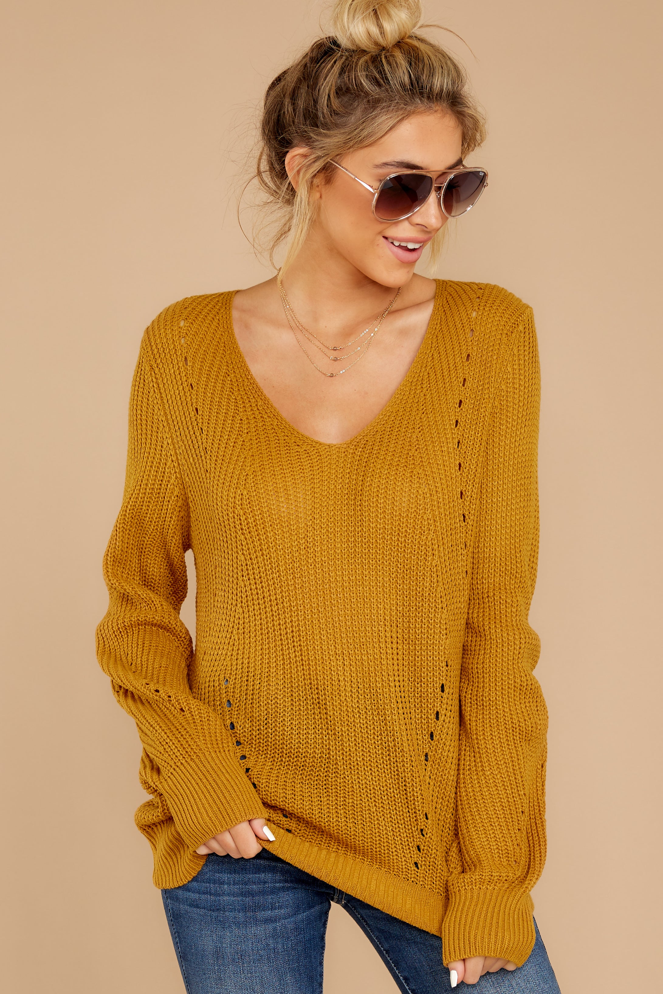 4 Time For This Goldenrod Sweater at reddress.com