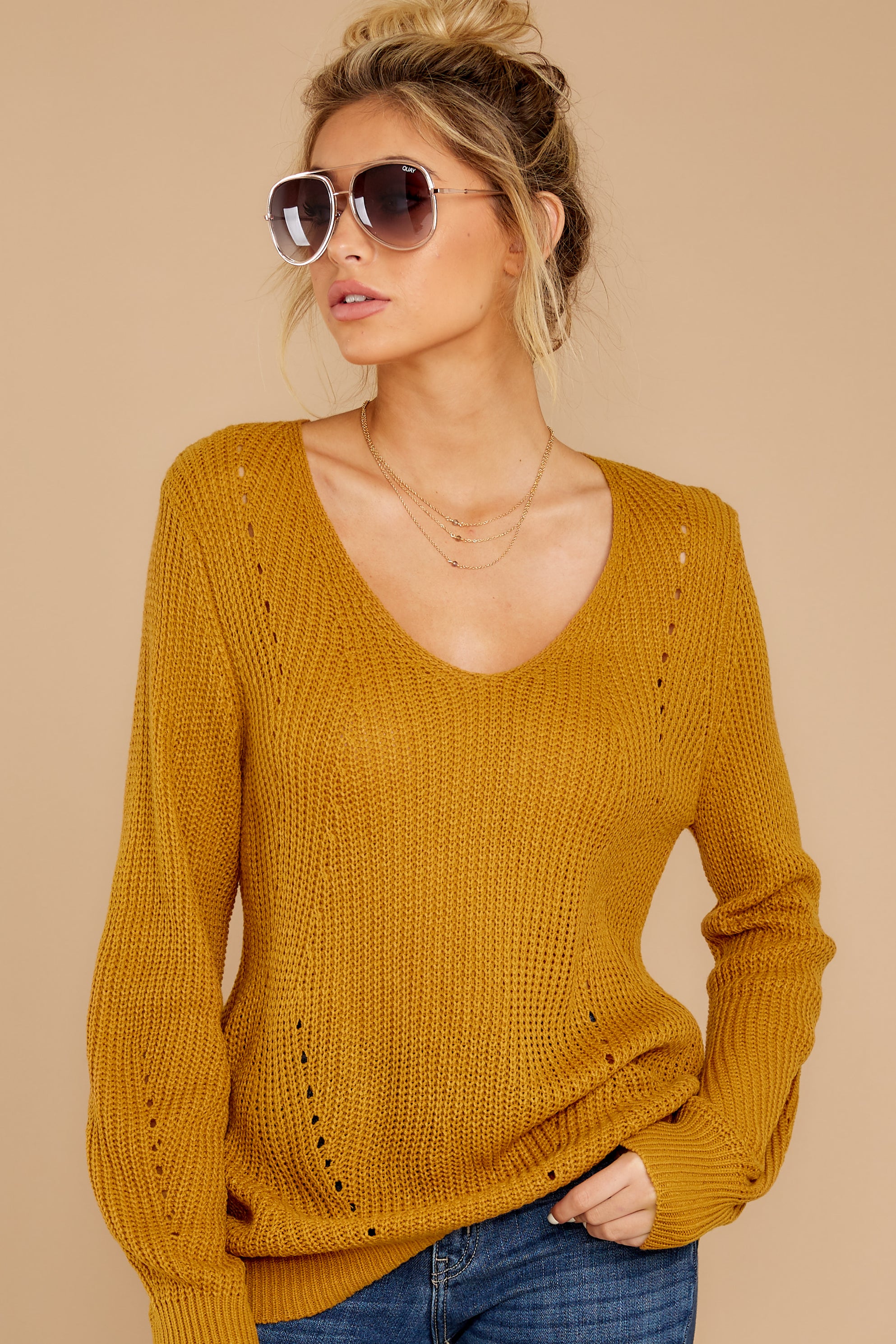 5 Time For This Goldenrod Sweater at reddress.com