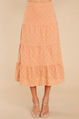 2 Unimaginably Interested Apricot Maxi Skirt at reddress.com