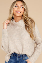 7 With Pleasure Taupe Sweater at reddress.com