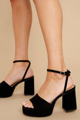 2 Work Miracles Black Ankle Strap Heels at reddress.com