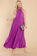 3 Worth Every Penny Bright Purple Maxi Dress at reddress.com