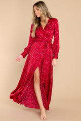 2 You're The Expert Red Floral Print Maxi Dress at reddress.com