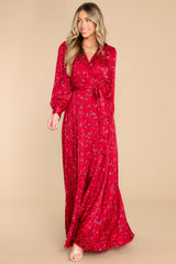 3 You're The Expert Red Floral Print Maxi Dress at reddress.com