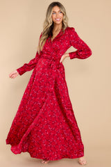 5 You're The Expert Red Floral Print Maxi Dress at reddress.com
