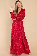 7 You're The Expert Red Floral Print Maxi Dress at reddress.com