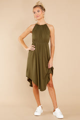 4 Unbelievable Beauty Olive Midi Dress at reddress.com