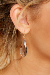 1 Without Warning Taupe Earrings at reddress.com