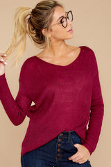 1 Through The Window Sangria Sweater at reddress.com
