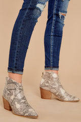 1 Well Played Snakeskin Ankle Booties at reddress.com