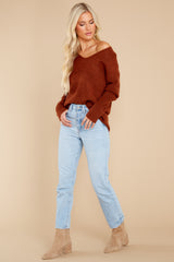 4 On Repeat Rust Sweater at reddress.com