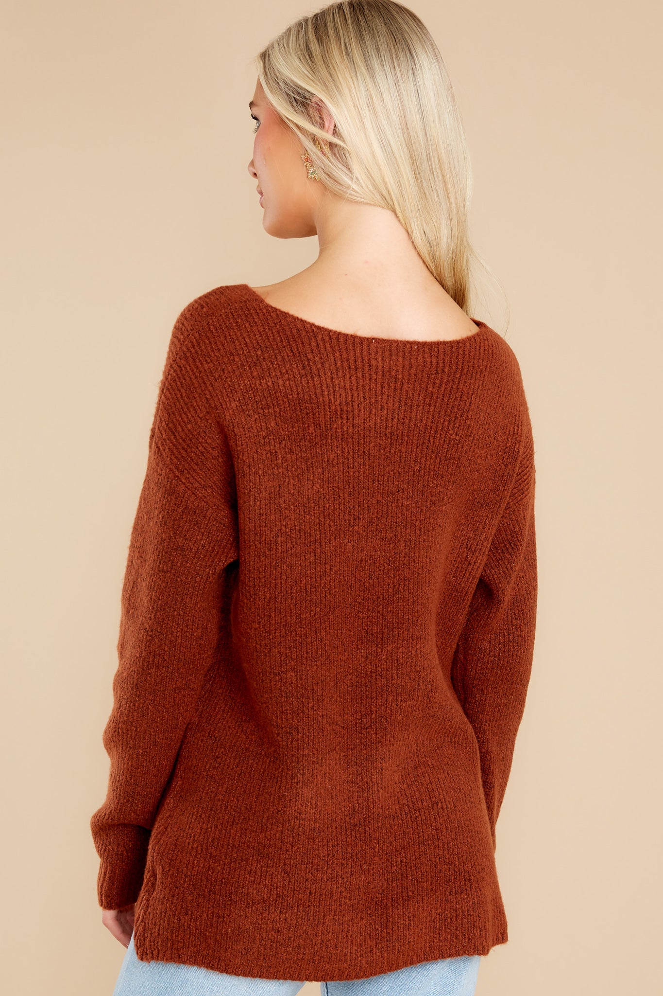 9 On Repeat Rust Sweater at reddress.com