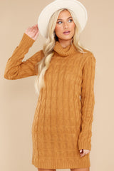 8 Season's Greetings Camel Sweater Dress at reddress.com