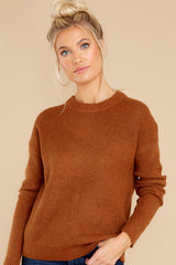 7 No Ordinary Day Caramel Sweater at reddress.com