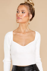 6 Uptown Style White Sweater at reddress.com