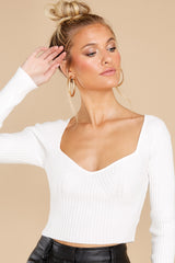 1 Uptown Style White Sweater at reddress.com
