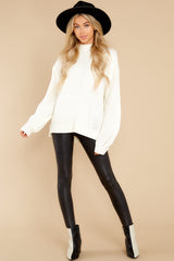 2 Simplest Moments Ivory Sweater at reddress.com