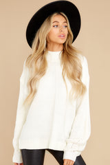 5 Simplest Moments Ivory Sweater at reddress.com