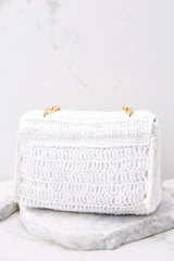 A Little Forever White Straw Bag - Red Dress