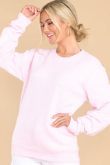 Affectionate Wishes Light Pink Pullover - Red Dress