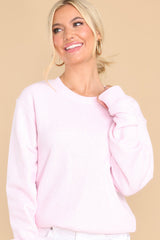 Affectionate Wishes Light Pink Pullover - Red Dress