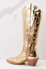 Agency Gold Western Boots - Red Dress