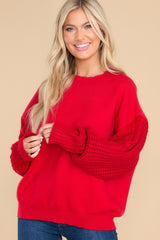 All Of My Love Red Sweater - Red Dress