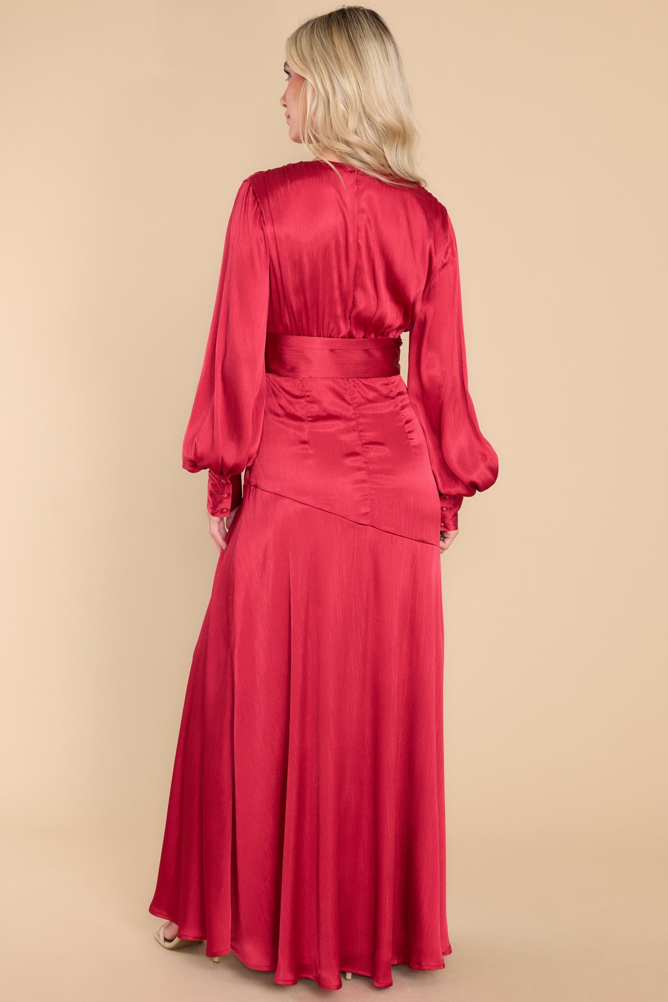All The Love Ruby Red Maxi Dress - Red Dress