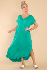 Always The Same Thing Green Maxi Dress - Red Dress